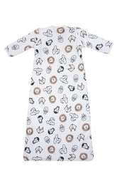 Baby Sleeping Bag, Detachable Sleeve Lined Animals 60cm - Mari Kali Stores Cyprus